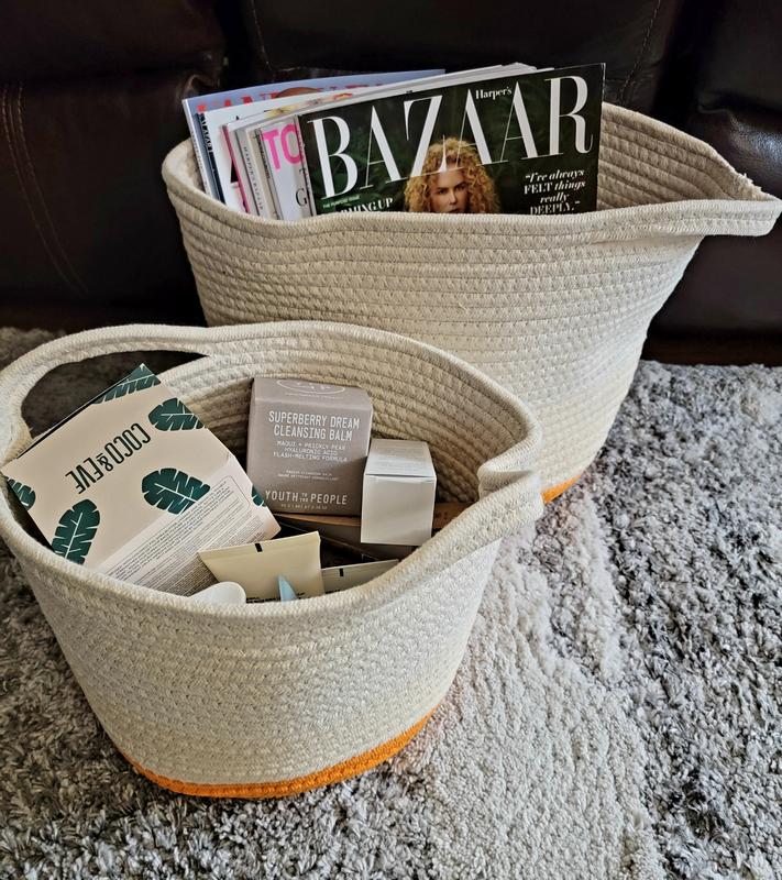Nesting Rope Cotton Storage Baskets