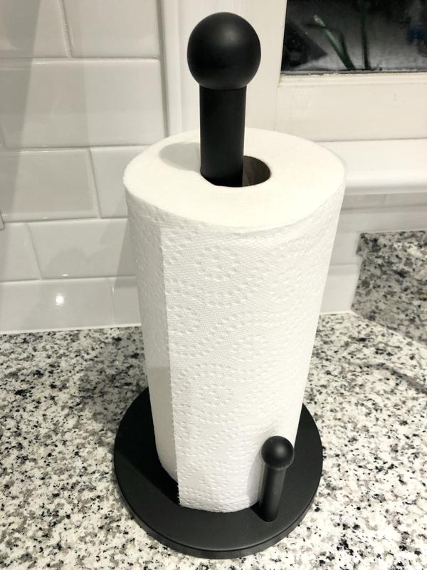 Choice Black Produce Bag Roll Holder / Paper Towel Holder - 13 1/4 x 6 1/4