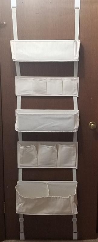 Honey Can Do Over The Door 24 Pocket Closet Organizer 57 H x 21 W x 2 12 D  Natural - Office Depot