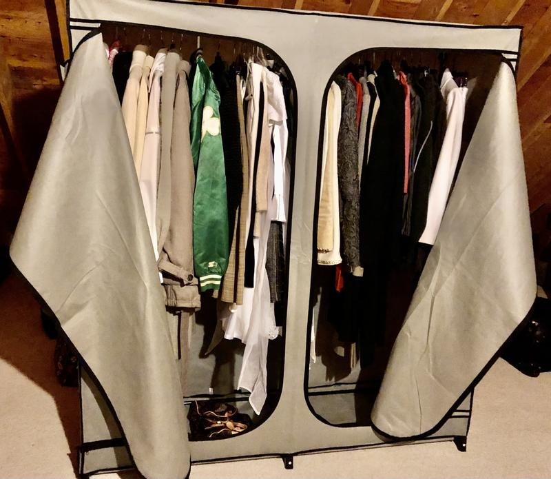 Portable Clothes Closet Wardrobe Organizer 60 Extra-Wide Storage