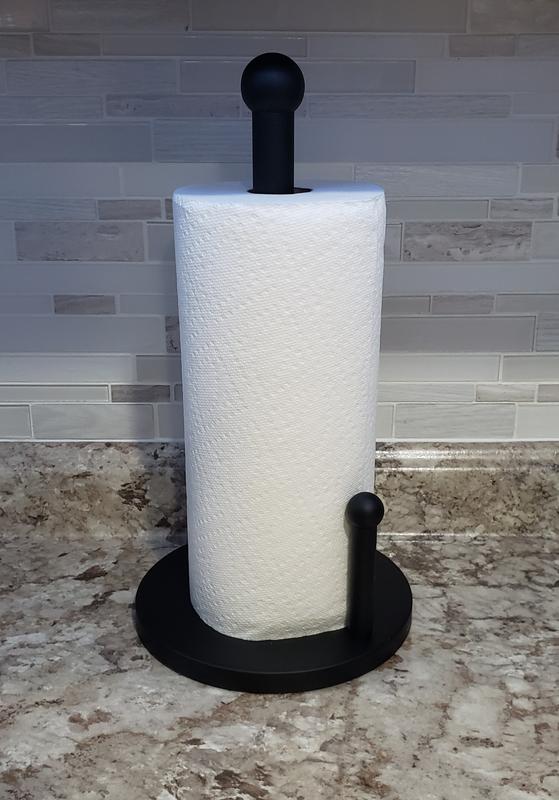Choice Black Produce Bag Roll Holder / Paper Towel Holder - 13 1/4 x 6 1/4