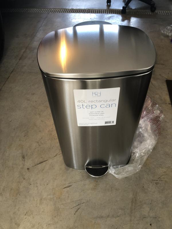 40Liter Rectangular Step On Stainless Steel Kitchen Trash Can-MegaCasa –  Mega Casa