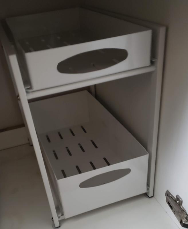 White Kitchen 2-Drawer Storage Organizer