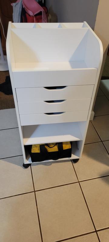 Outlet ✔️ Honey Can Do 3-Drawer White Rolling Craft Cart with Drawers &  Slotted Compartments 🤩