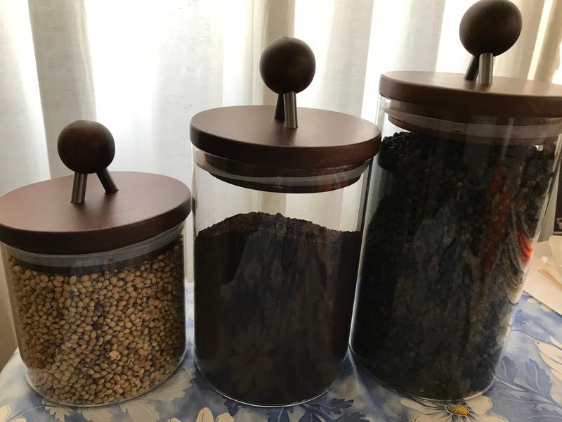 Glass Jars with Black Lids, Glass food storage sets with airtight black lids,  Glass Canisters Sets with Bamboo Lids, Glass Storage Containers with Black  Lids (4 Sets of 20/27/34/40oz) 