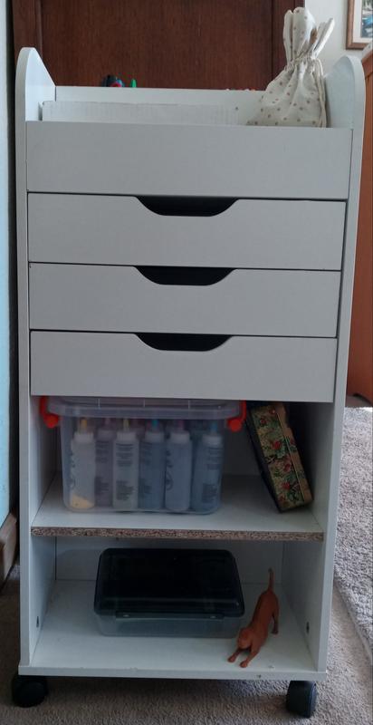 Honey-Can-Do Honey Can Do Craft Storage Cart CRT-06343 White