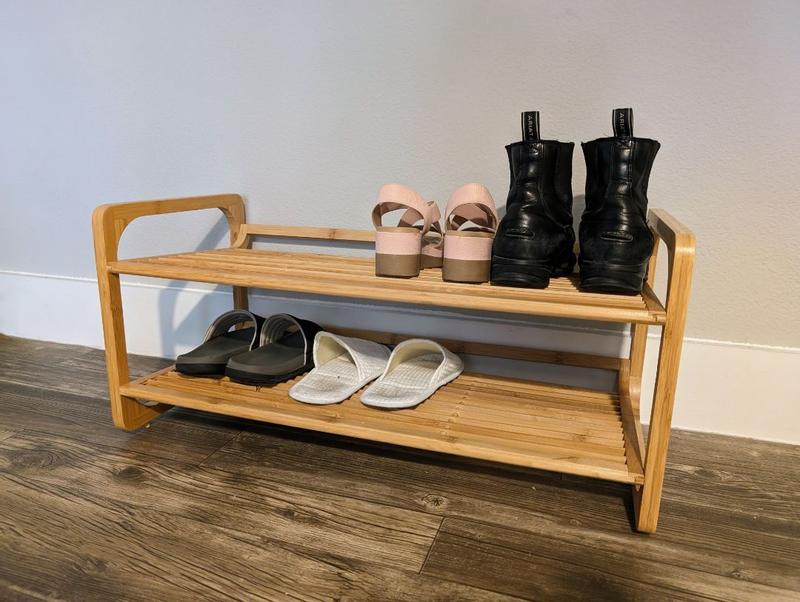Honey can do bamboo shoe bench hotsell