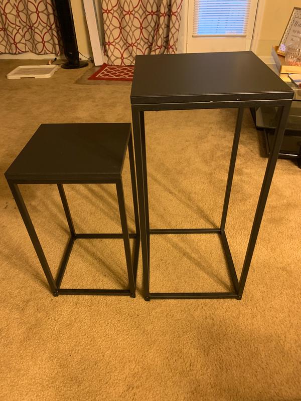 Black Square Nesting Side Tables (Set of 2) Black Square Nesting Side Tables (Set of 2)