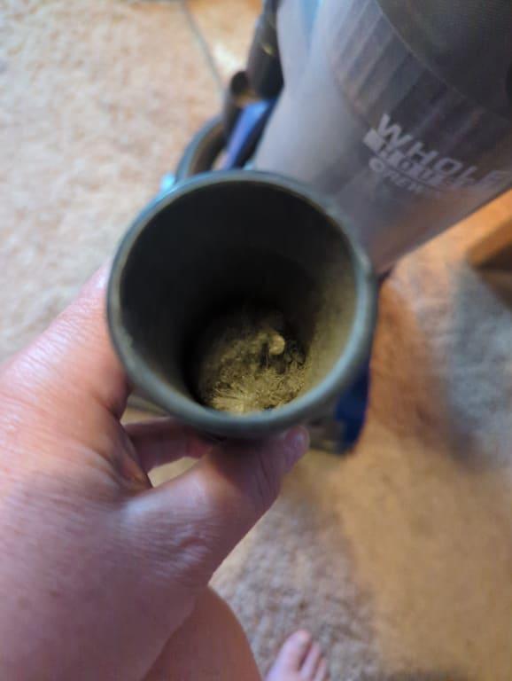 Tube clogs before canister registers full.