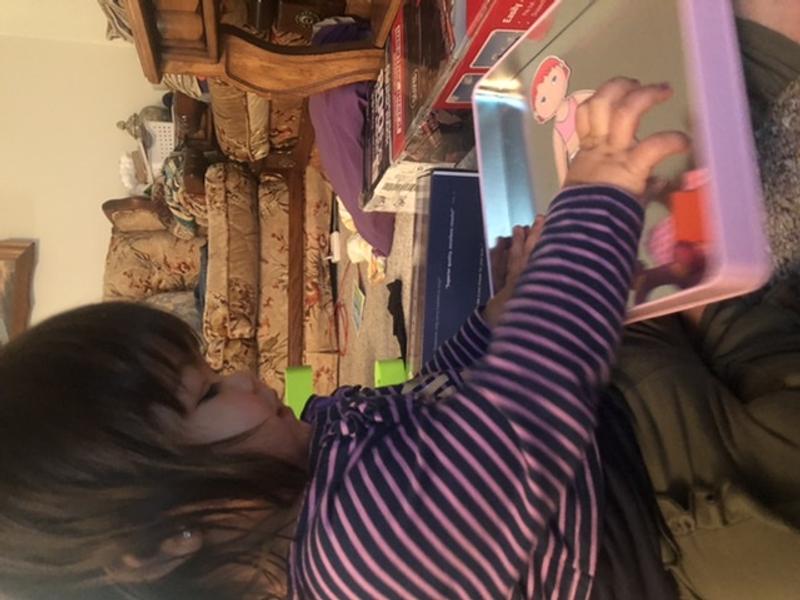 She is very happy with this magnetic doll
