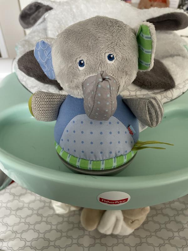 HABA Roly Poly Elephant Soft Wobbling & Chiming Baby Toy Bed Bath