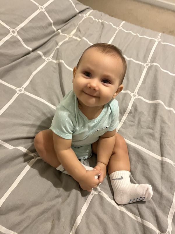 My baby girl is loving her new Nike socks