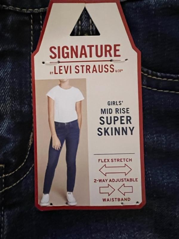 Signature Girls' Mid-Rise Super Skinny