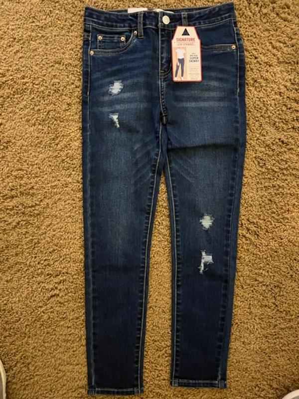 Signature Girls' Mid-Rise Super Skinny