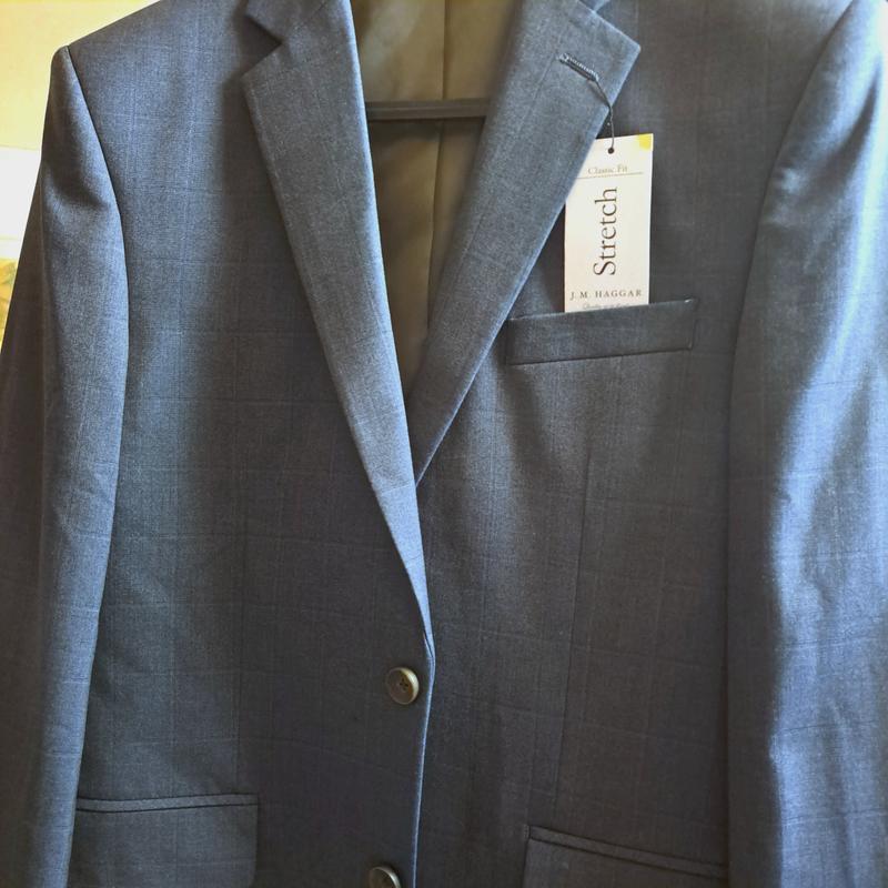 J.M. Haggar Windowpane Suit Jacket