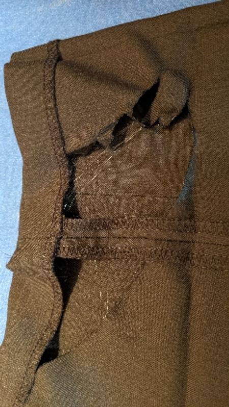 Iron on low burnt through pants