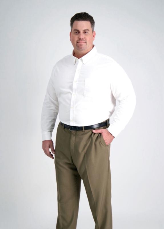 Haggar Men's Premium Comfort Dress Pants - Straight Fit Flat Front With Flex Waistband, Regular & Big Tall Sizes