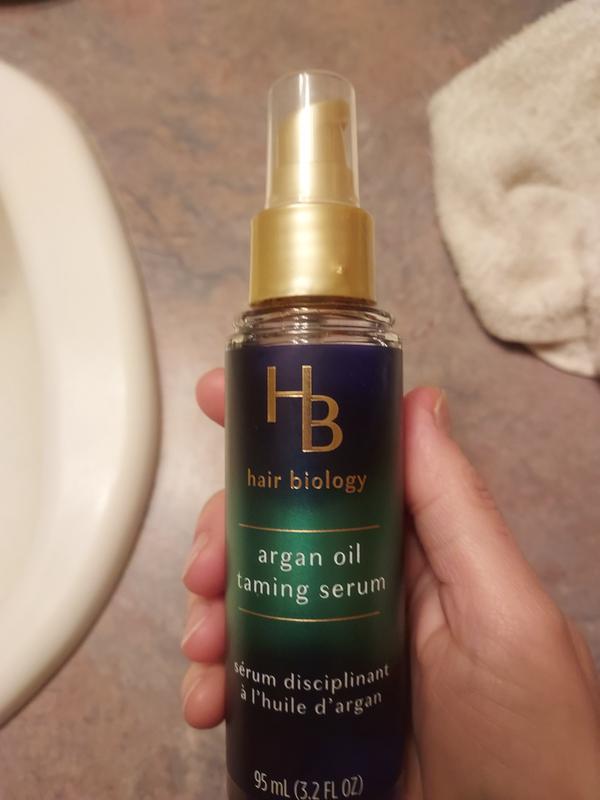 Hair Biology Argan Oil Taming Serum with Biotin for Dull Frizzy or