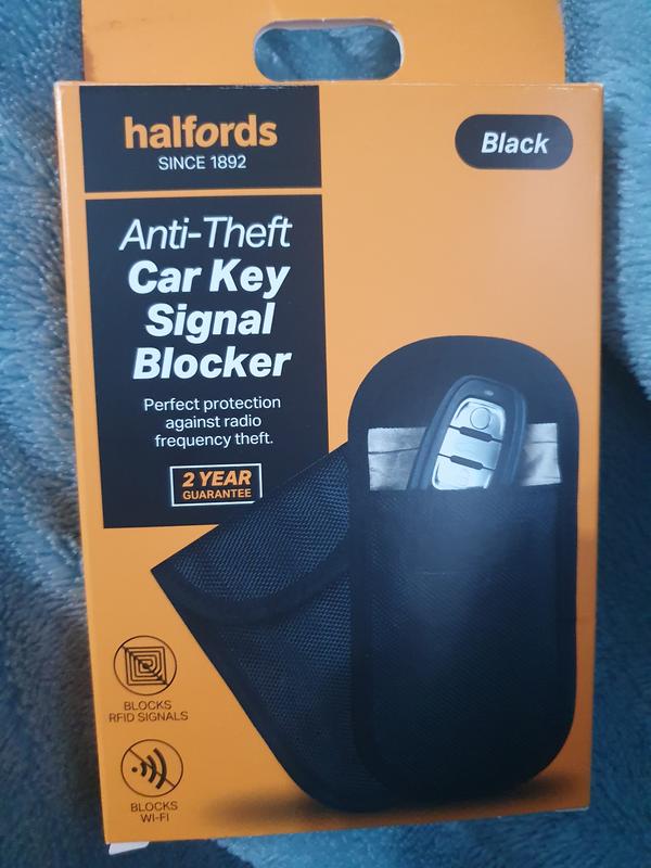 Halfords Anti-Theft Car Key Signal Blocker - Black