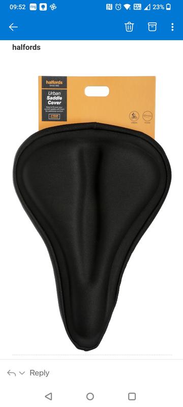 memory foam bike seat halfords