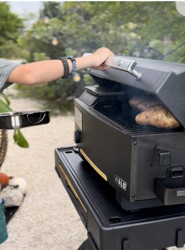 This Portable Grill Has A Deep Fryer In The Center, Is Perfect For