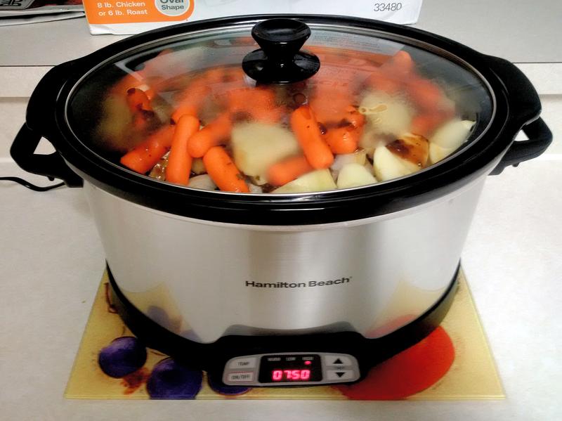 Potatoes,Baby Carrots,Onion,2 Packets of Slow Cooker Savory Pot Roast Seasoning