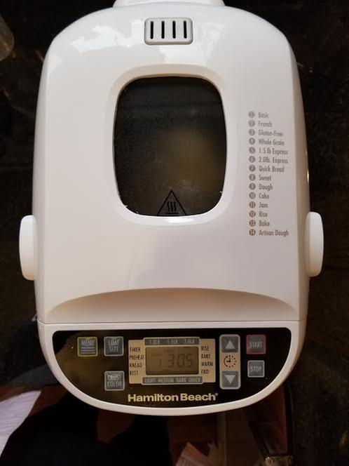 Top of machine with easy to read controls