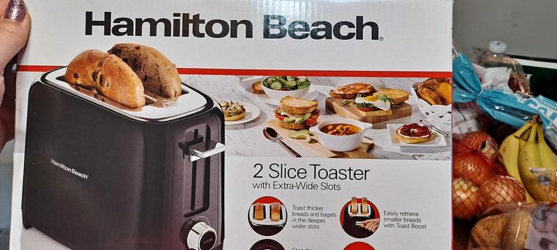 Hamilton Beach 22633 Extra-Wide Slot 2 Slice Bagel Toaster