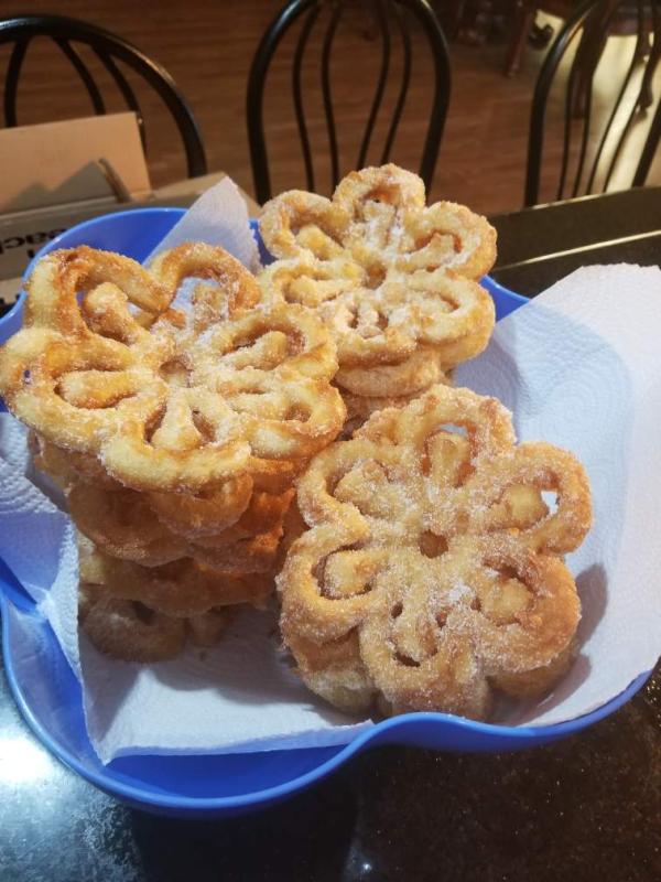 Buñuelos i made with the help of the blender