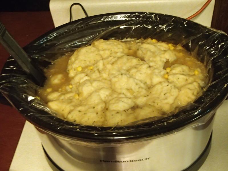 Plenty of room for a large meal of chicken and dumplings.