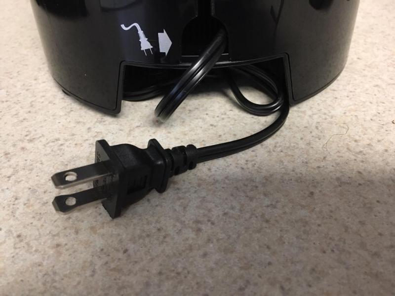 This neat cord storage is an added bonus!