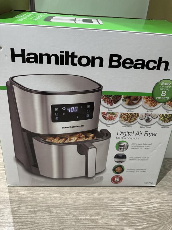 Hamilton Beach 5-Liter Digital Air Fryer with Nonstick Basket
