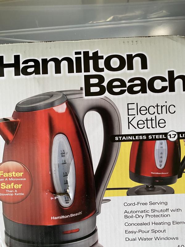 Hamilton Beach Temperature Control Electric Tea Kettle, Water Boiler &  Heater, 1.7 Liter, Fast Boiling 1500 Watts, BPA Free, Cordless,  Auto-Shutoff