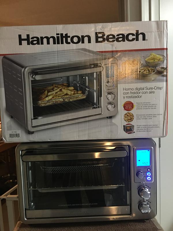 Horno Digital Hamilton Beach Rostizador Air Fryer 1500 W a precio