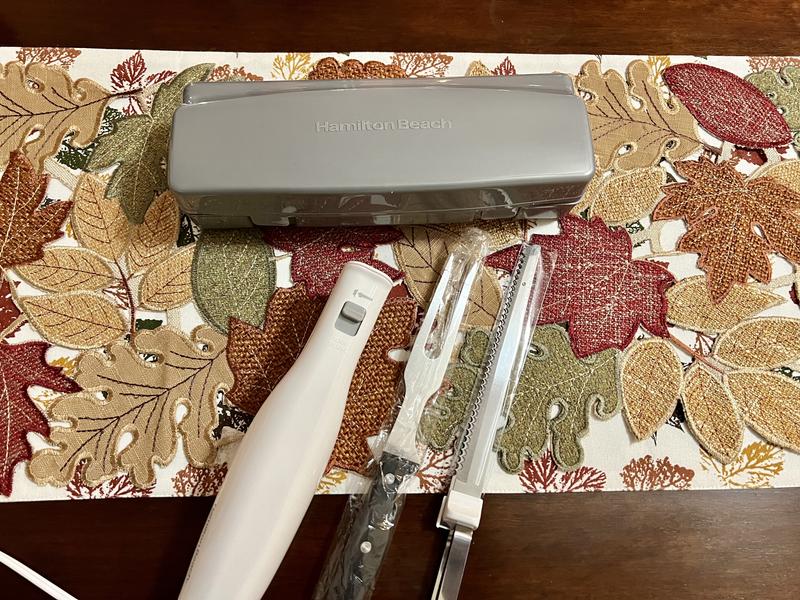 Hamilton Beach 74250R White Electric Knife Set - 120V