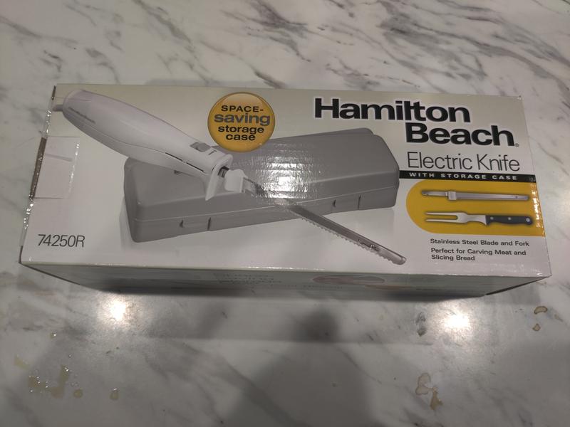 Hamilton Beach Stainless Steel Electric Knife with Storage Case, Model#  74250 