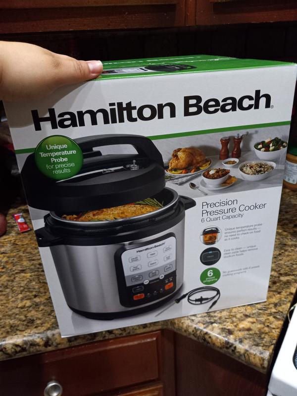 Hamilton Beach 6-Quart Precision Pressure Cooker in Black and Stainless  Steel