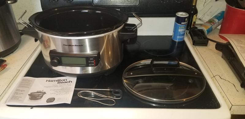 Hamilton Beach Stay or Go 6 Qt. Stainless Steel Slow Cooker with Built in  Timer 33561 - The Home Depot