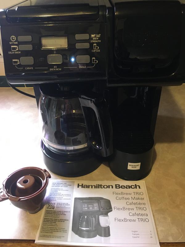 Hamilton Beach FlexBrew Trio 12 Cup Black Coffee Maker - Gillman Home Center