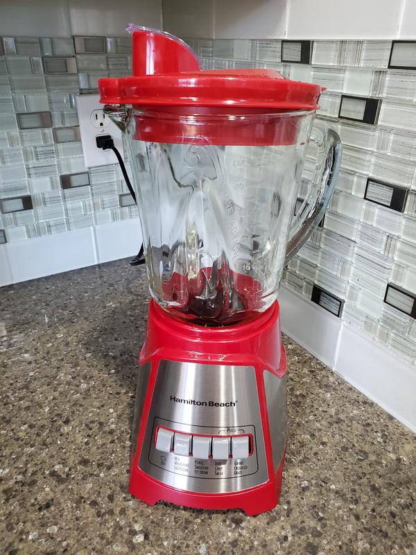 brentwood Brentwood 12 Speed Blender Glass Jar - Red, 1.25L, 350W,  Dishwasher-Safe, ETL Listed in the Blenders department at