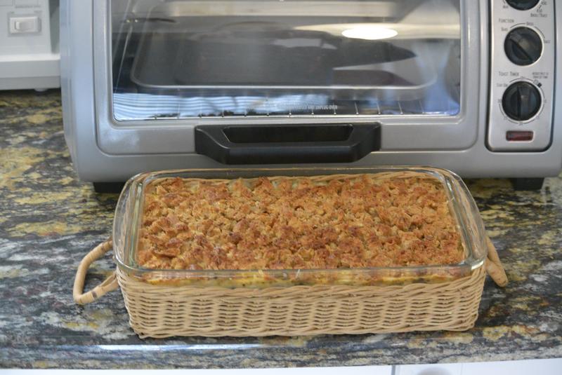 Reuben Casserole from Hamilton Beach recipes, baked in toaster oven.