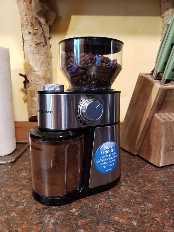  Hamilton Beach Electric Burr Coffee Grinder with Large