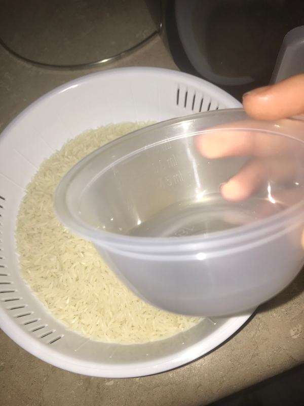 6oz cup with rice strainer
