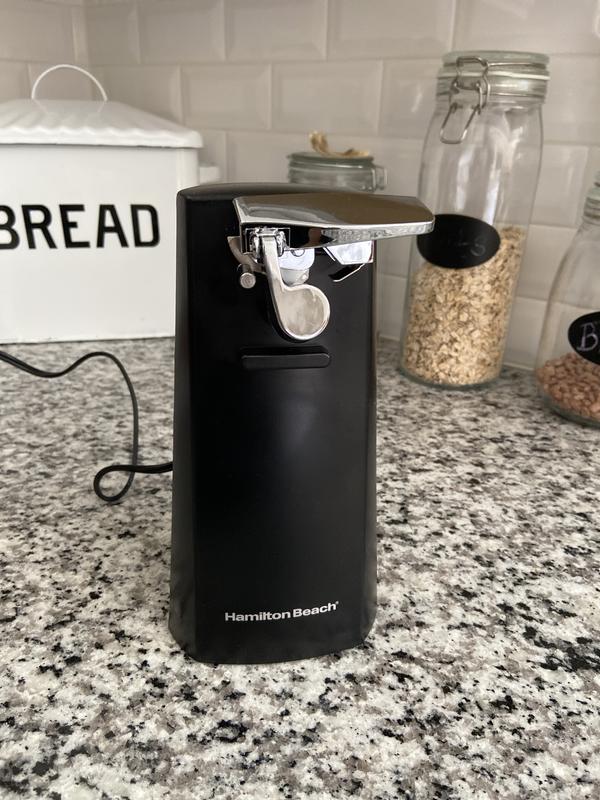 Hamilton Beach OpenStation Electric Automatic Can Opener for Kitchen with  Multi Tool and 2 Jar Openers, Auto Shutoff, Cord Storage, and Sure Cut