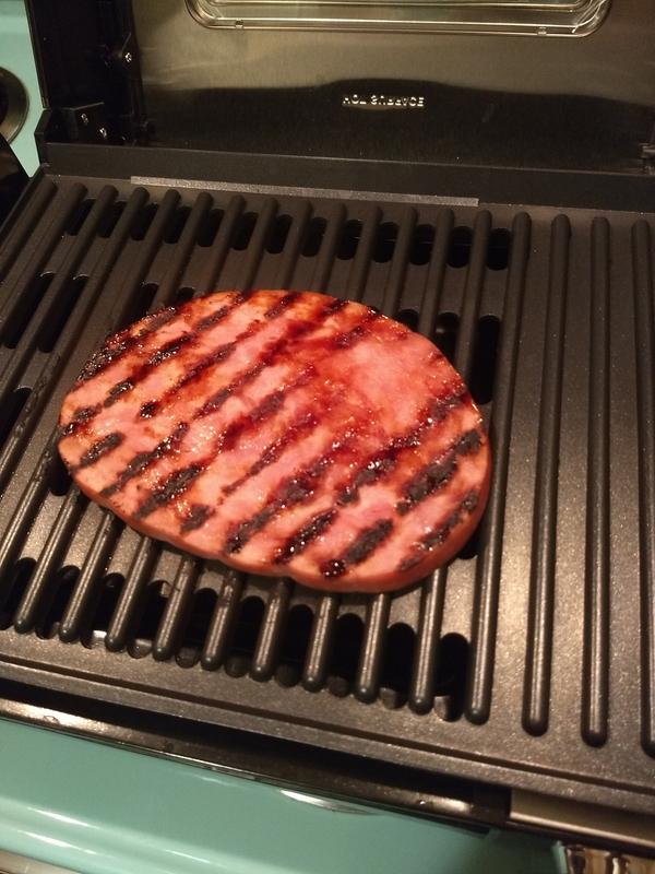 Yummy grilled ham steak in minutes!