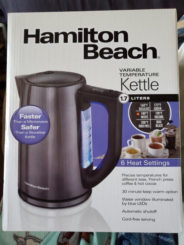 Hamilton Beach 1.7-l Variable Temperature Kettle - Stainless