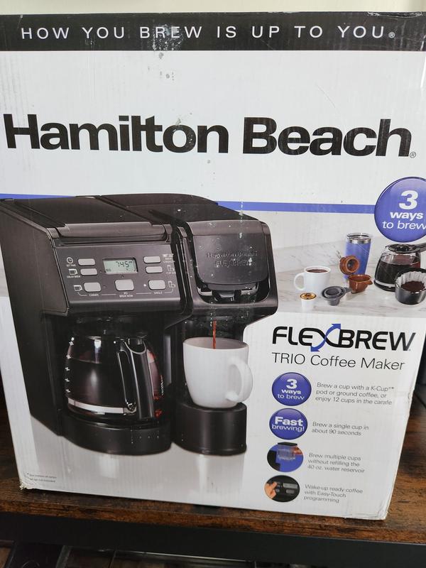 FlexBrew Trio Coffee Maker, Single Serve or 12 Cups, Black, 49904F