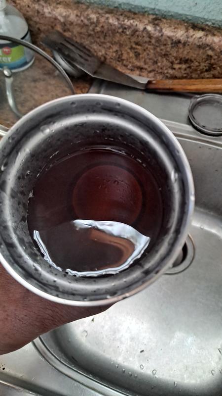 my first trial run of tea. I had to cyle and make sure the machine was clean before i was able to use good coffee.