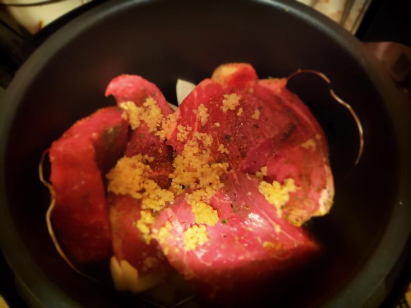 Hamilton Beach Pressure Cooker filled with Succulent Pork Roast