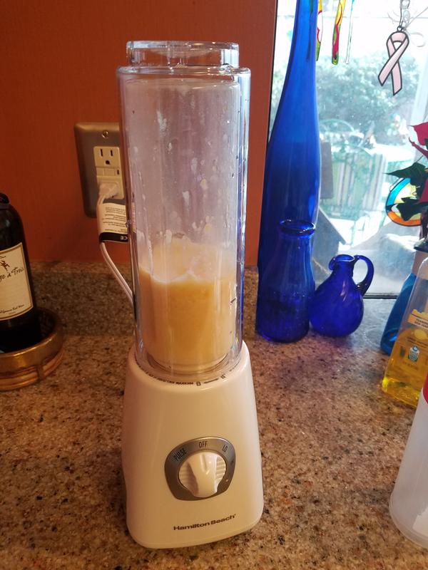 My breakfast protein smoothie--yum!!